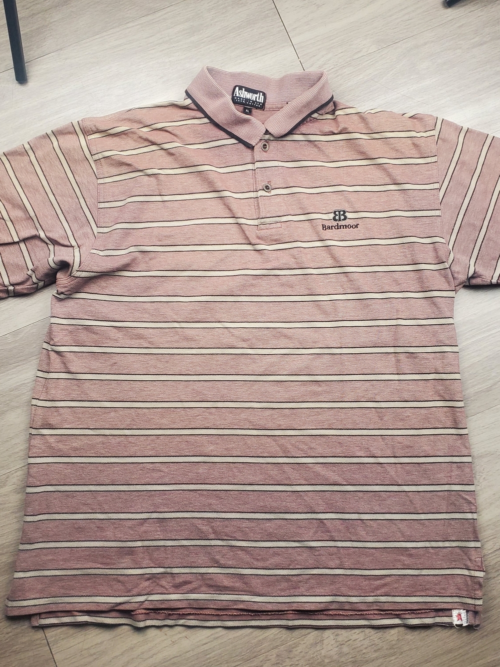 Vintage Ashworth Bardmoor Golf Polo Shirt XL Made USA 100% Cotton